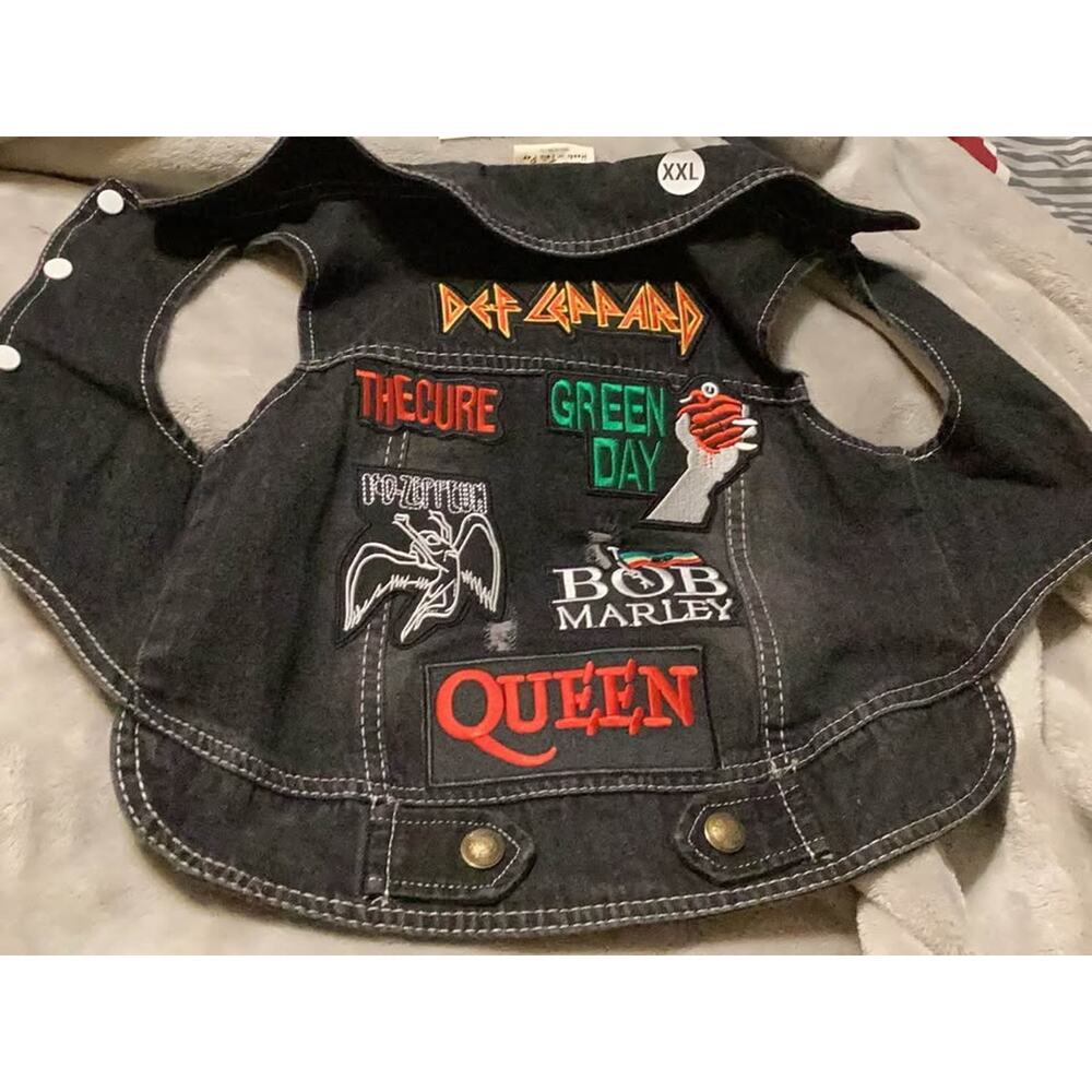 Heads or tails pup Def Leppard jacket size XXL